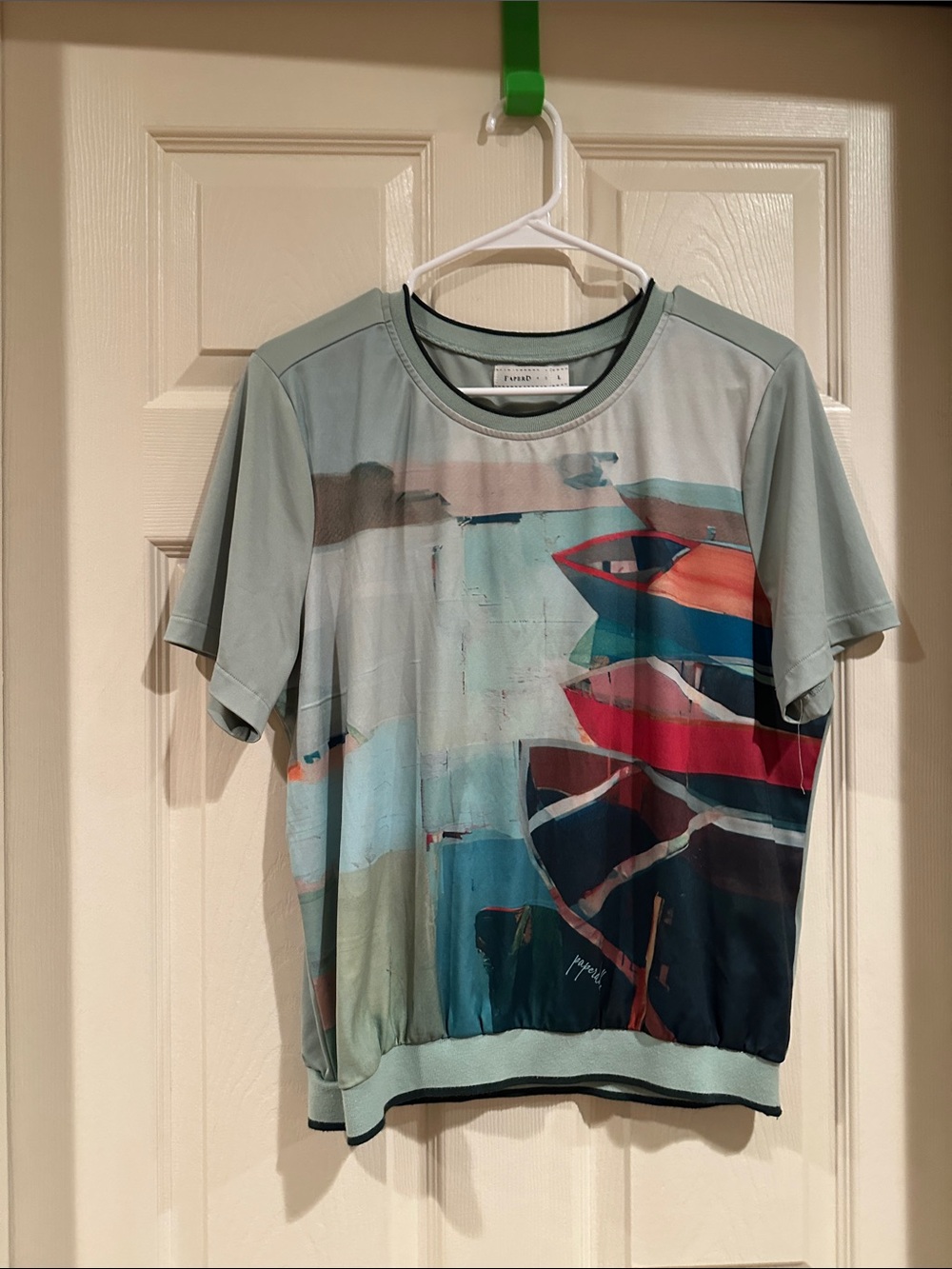 Printed Short-Sleeve Crewneck Shirt